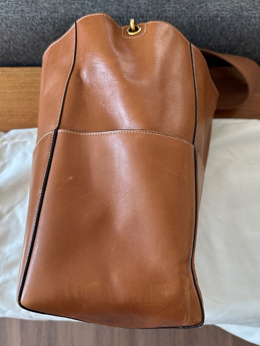 Céline Seau Sangle brown leather 2015 Phoebe Philo - Picture 8 of 16